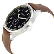 Montblanc 1858 Small Second Automatic 115073 - cinturino marrone in pelle - cassa acciaio - quadrante nero